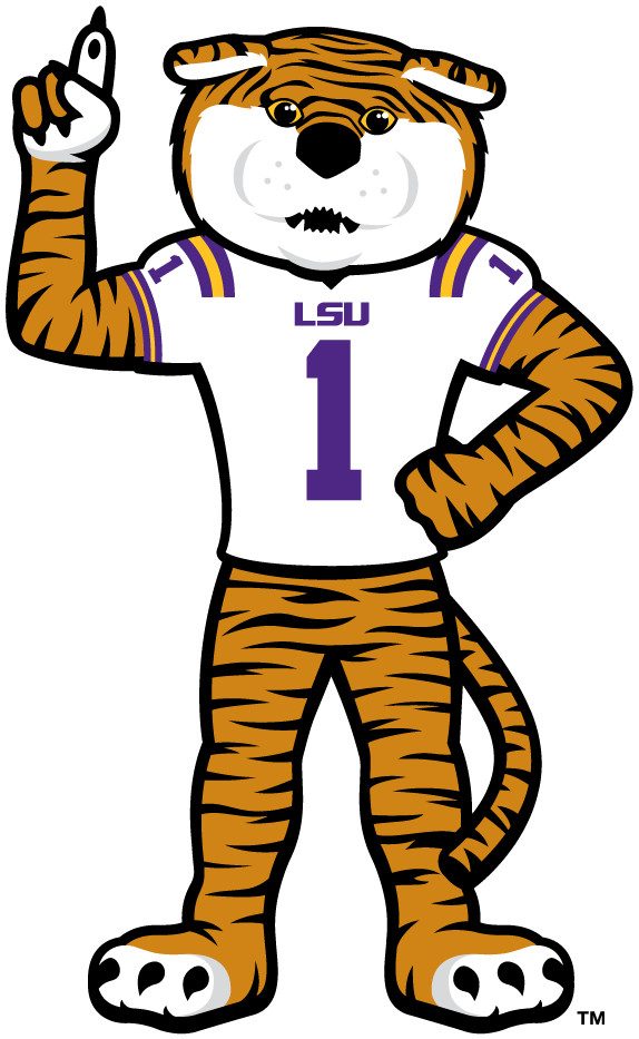 LSU Tigers 2014-Pres Mascot Logo 02 vinyl decal